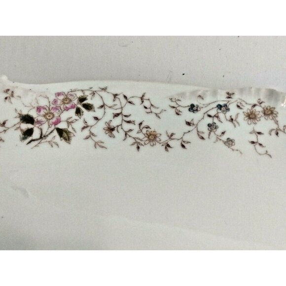 Antique Haviland Limoges 16" Serving Platter pre 1900 Pink, Blue,Yellow Forals - Picture 3 of 11